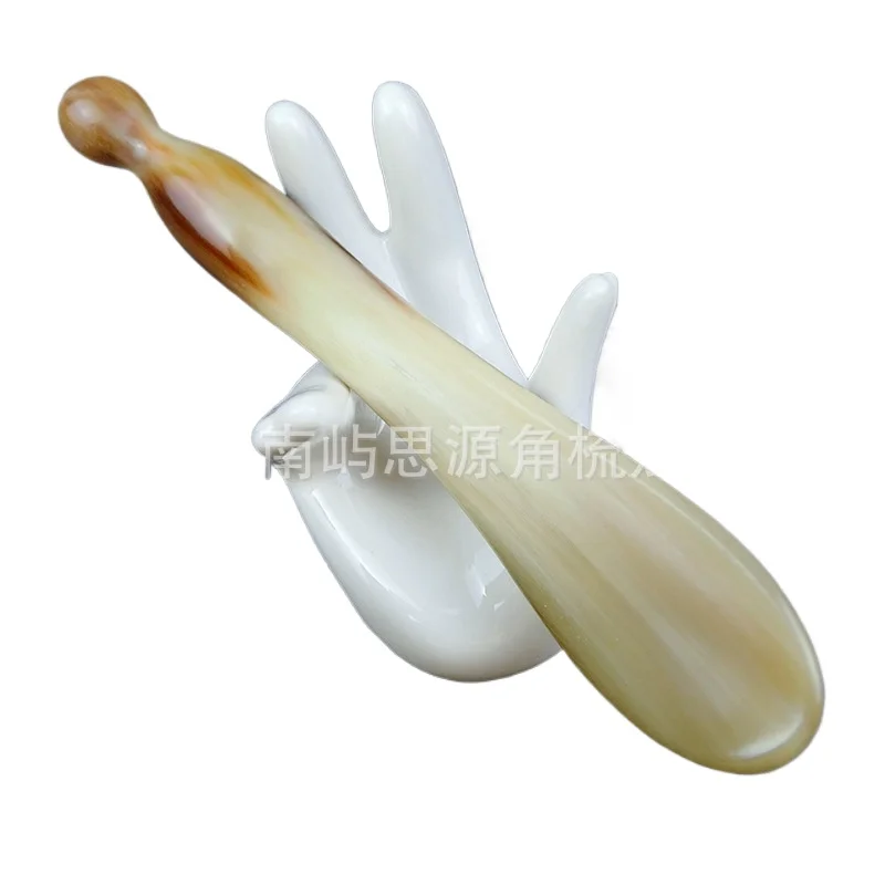 Natural White Buffalo Horn Eye Cream Massage Stick Face  Board Facial Beauty SPA Tool