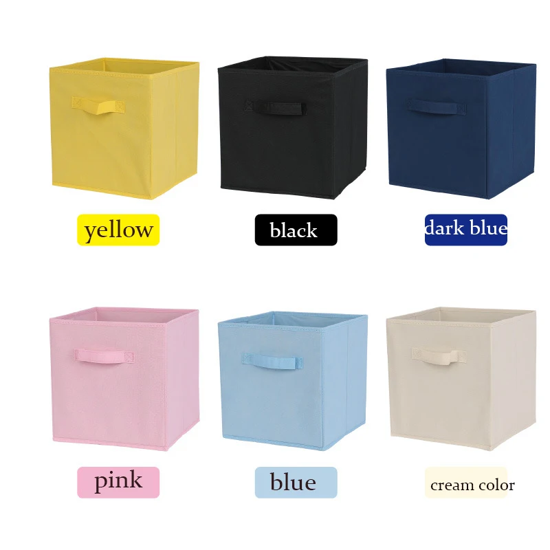 High-quality non-woven storage box fashion storage box multi-functional folding lattice bookcase storage box