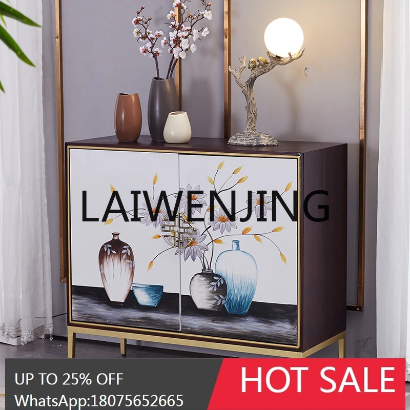 

HallwayPartition Light Luxury Living Room Modern Minimalist Storage Sideboard Cabinet Hallway Hand Painted Entrance Shoe Cabinet
