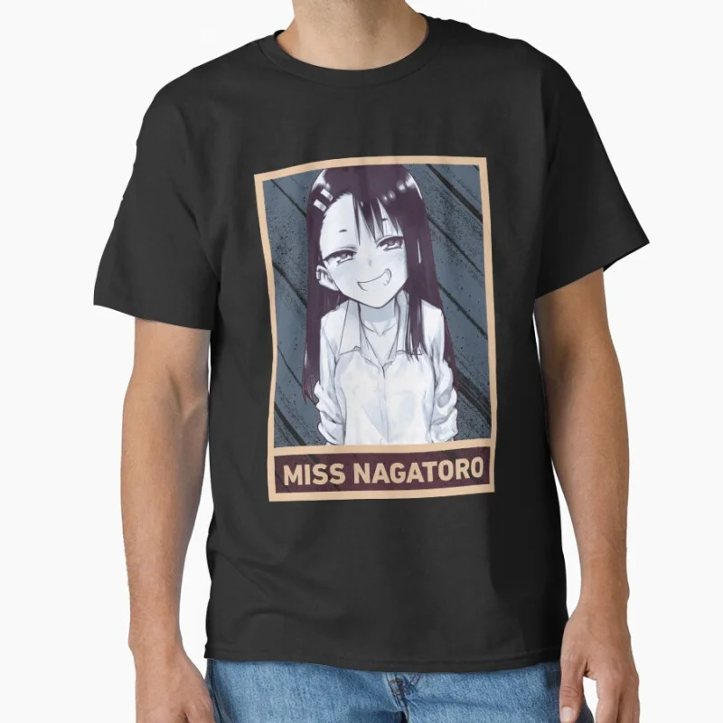 

Dont Toy With Me, Miss Nagatoro Anime T shirt for man Large size Tops Manga Graphic Print Y2k Clothes Cartoon Tee