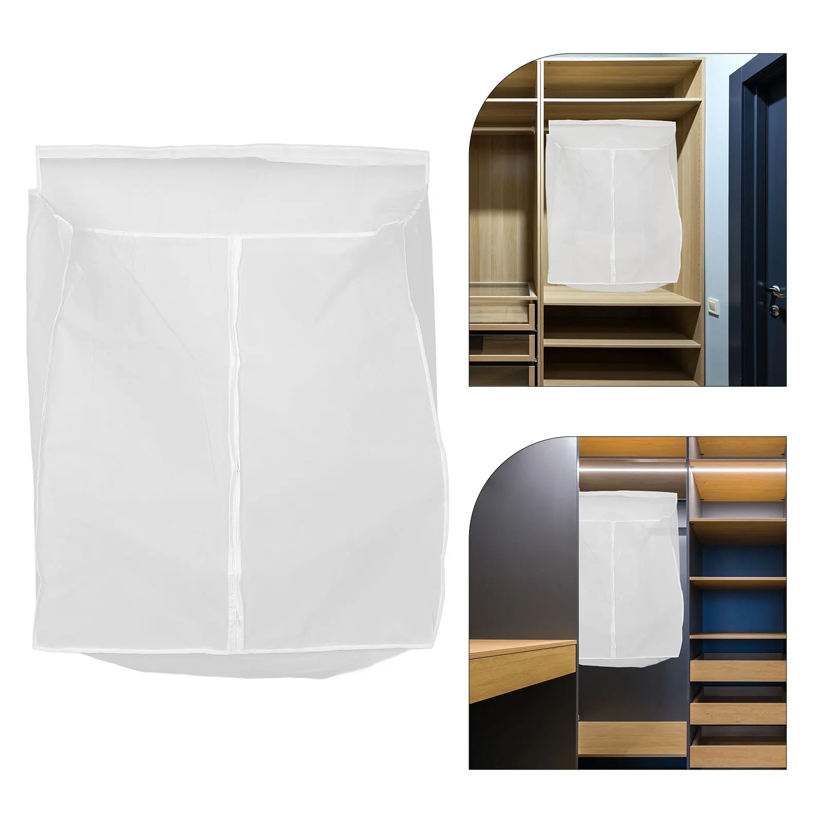 

Peva Clothing Cover Foldable Storage Bag For Coats Suits Reusable Wardrobe Cover Heavy Duty Hanging Garment Bag