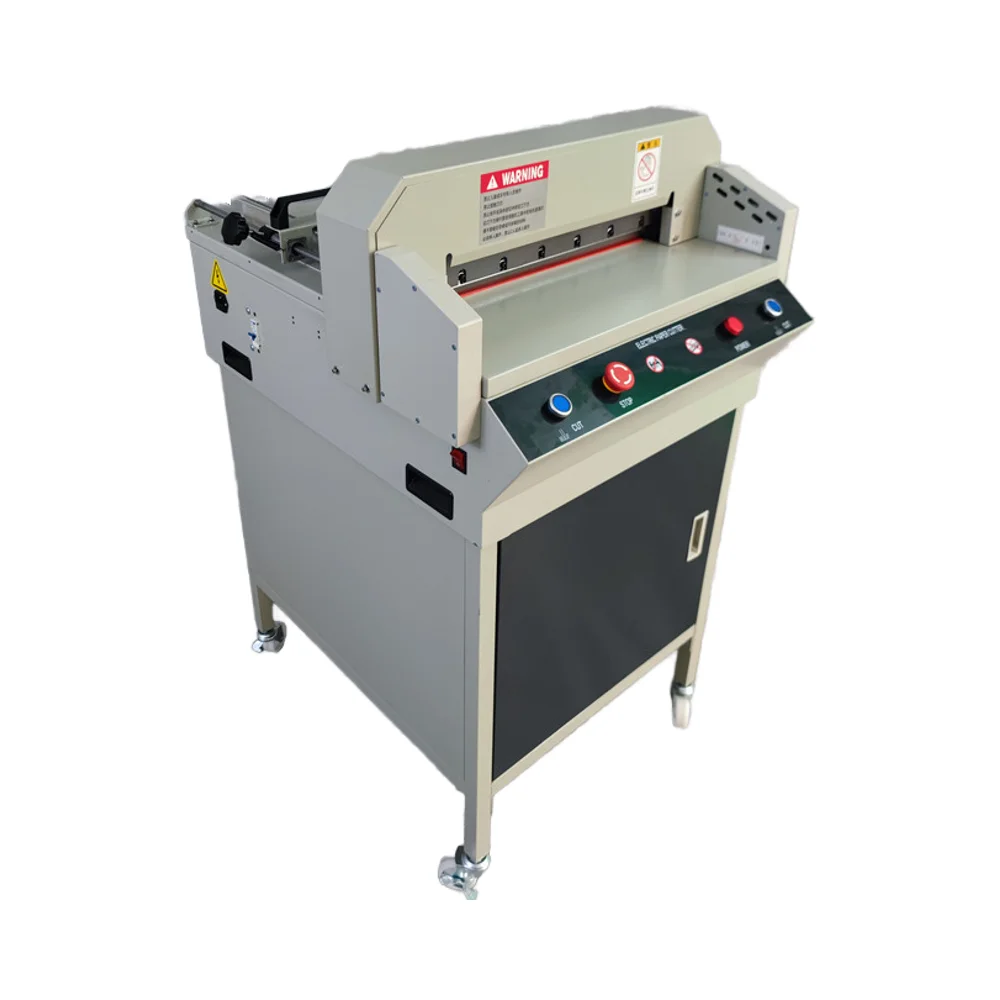 Professional Grade 450mm Electric Paper Cutter Manual Power A3 Size Vertical Type Replaceable Blade Automatic Positioning 40mm
