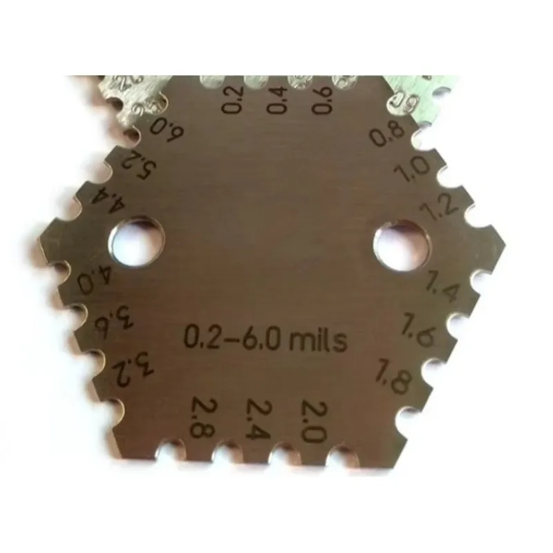 1PCS  Wet Film Comb PG-3501, Hexagon Wet Film Thickness Gauge PG-3507, Paint Coating Thickness Measuring Comb