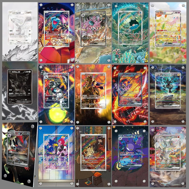 Tarjeta de Pokémon de todas las series, vitrina de pintura extendida SV11 BWR SAR SV10 SAR Giovanni N Mew, estante de exhibición acrílico para tarjetas de colección