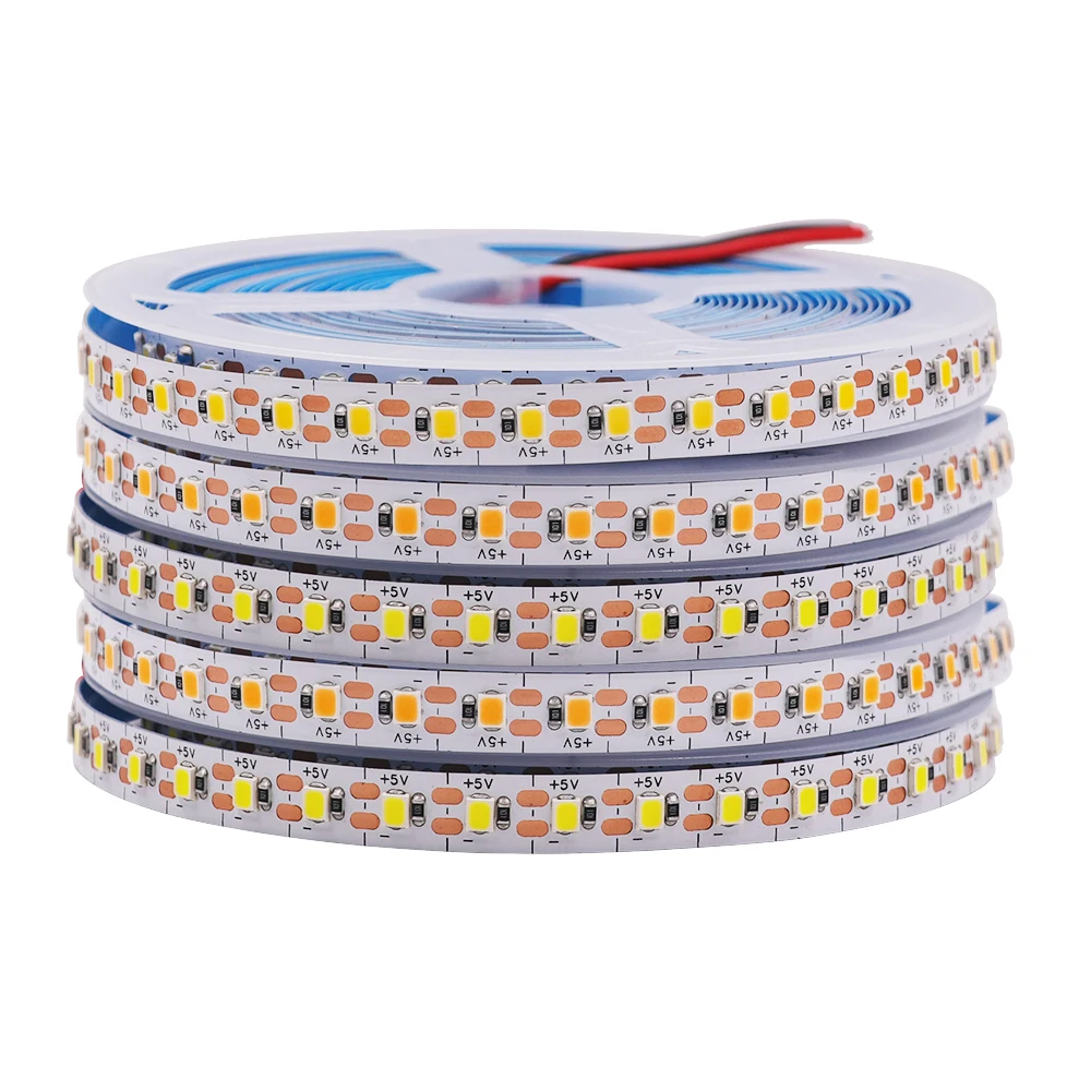 Bande lumineuse LED USB 5V SMD2835, 3mm 5mm 8mm PCB 120Led/m 3000K 4500K 6000K, ruban adhésif Double face Flexible, décor de salle de télévision