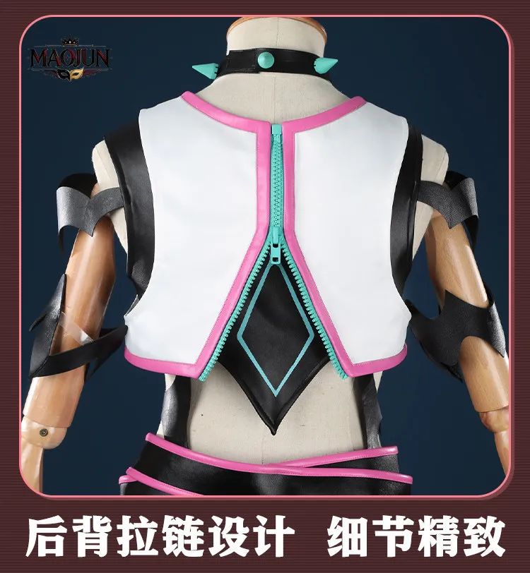 Ow 2 Street Fighter 6 Crossover Kiriko Juri Cosplay Costume Women Full Set White Pink Fighting Outfit Vest Long Robe Pants view 5