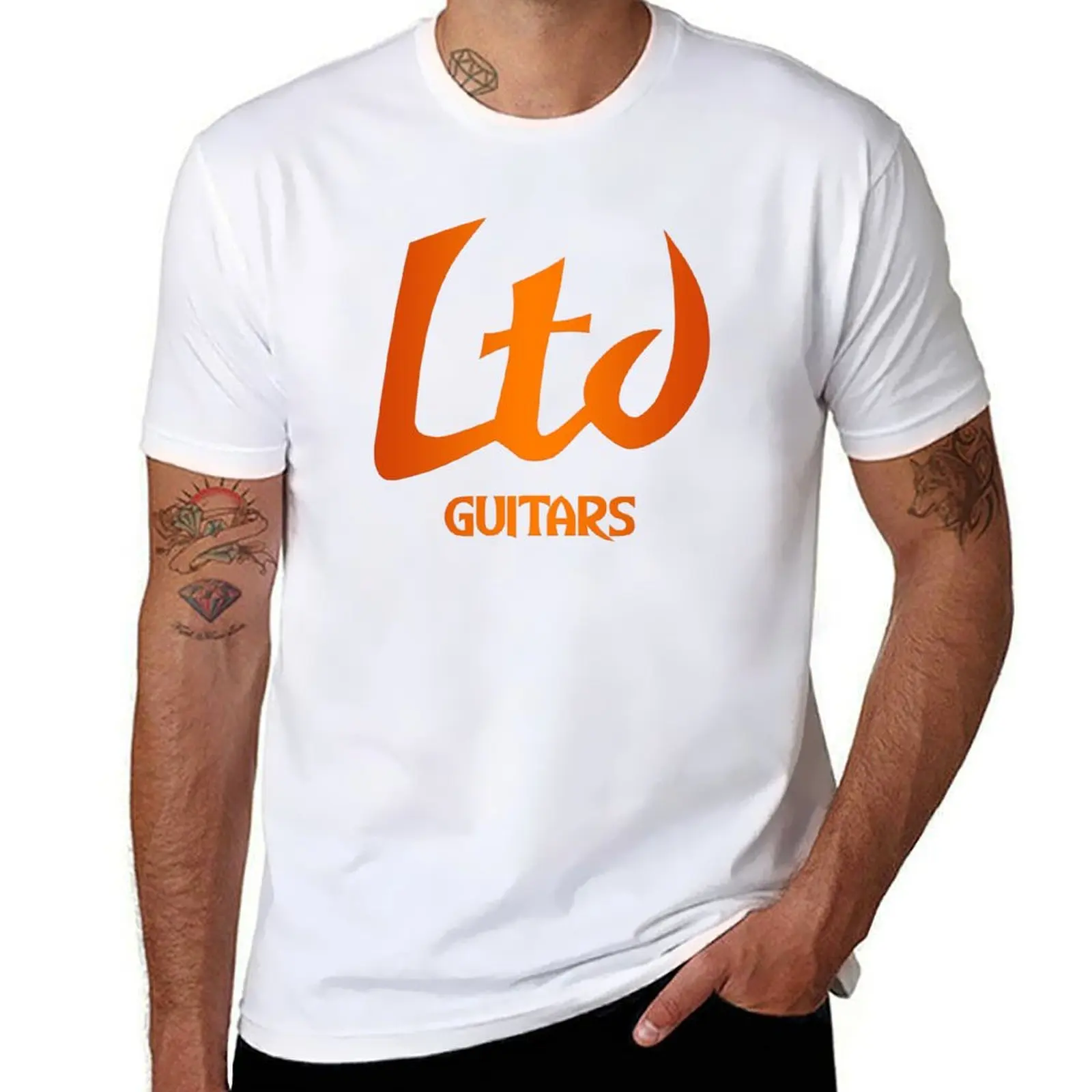 

LTD Guitar Logo T-Shirt t shirts for man cotton man t shirt summer t shirt men 100% cotton luxury brand T-shirt