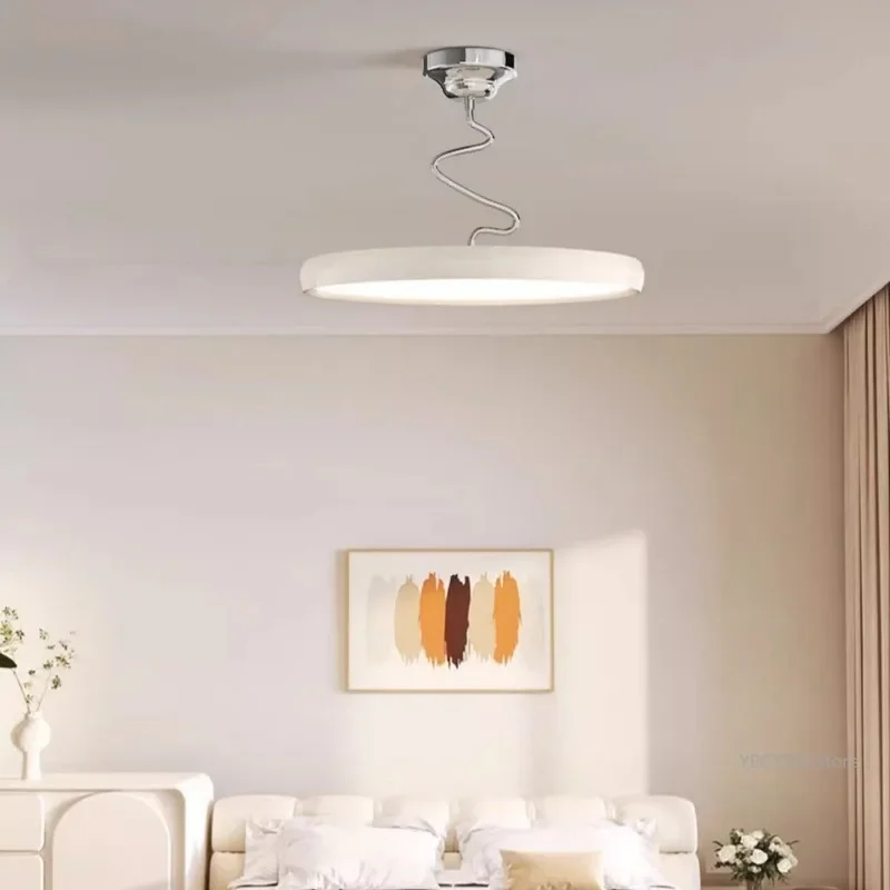 GHJUYIOL Cream style bedroom twist light, modern and minimalist ceiling mounted dining room pendant light