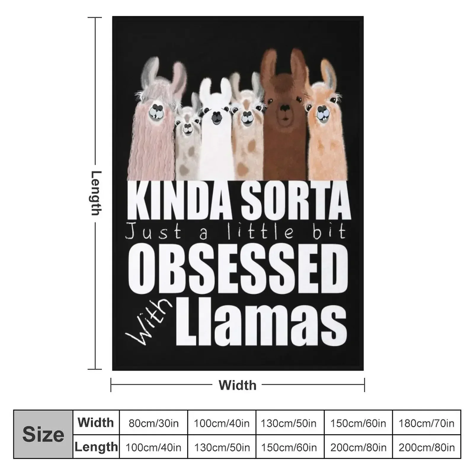 Obsessed with llamas just a little bit Throw Blanket anime funny gift For Baby Hairys Vintage Bed Fashionable Blankets