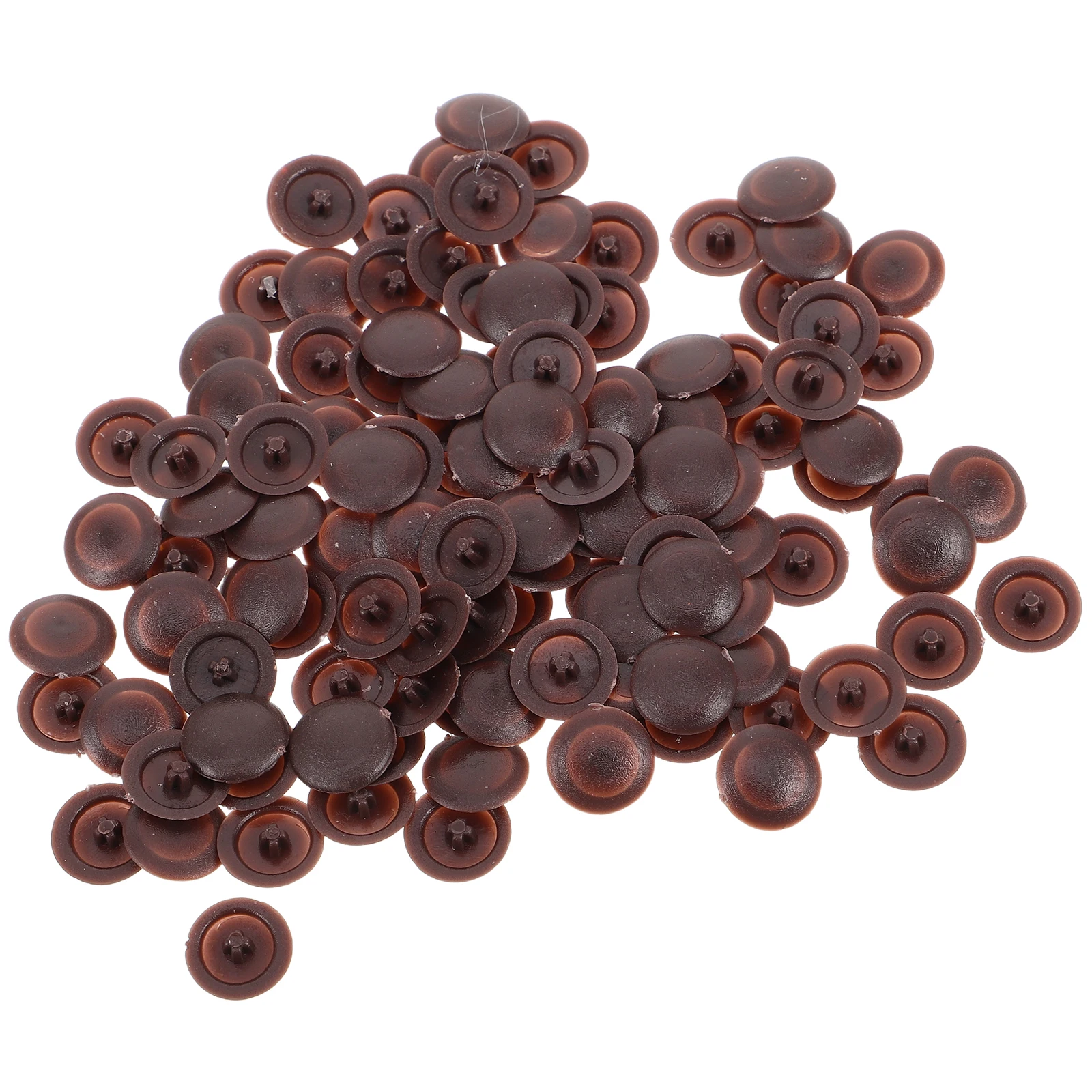 

100pcs Screw Cover Cap Decorative Plastic Light Brown Furniture Cabinet Wall Dustproof Hardware Nuts BoltsScrew Hide Cover