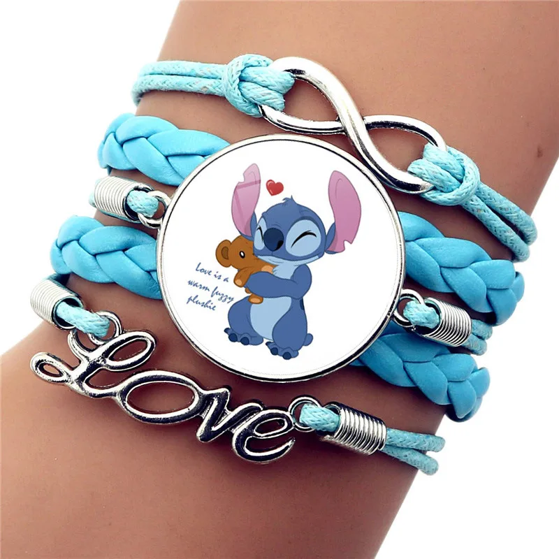 30 Style Stitch Bracelet Anime Disney Accessories Blue Classic Woven Hand Ornaments Stylish Children's Christmas Party Gifts