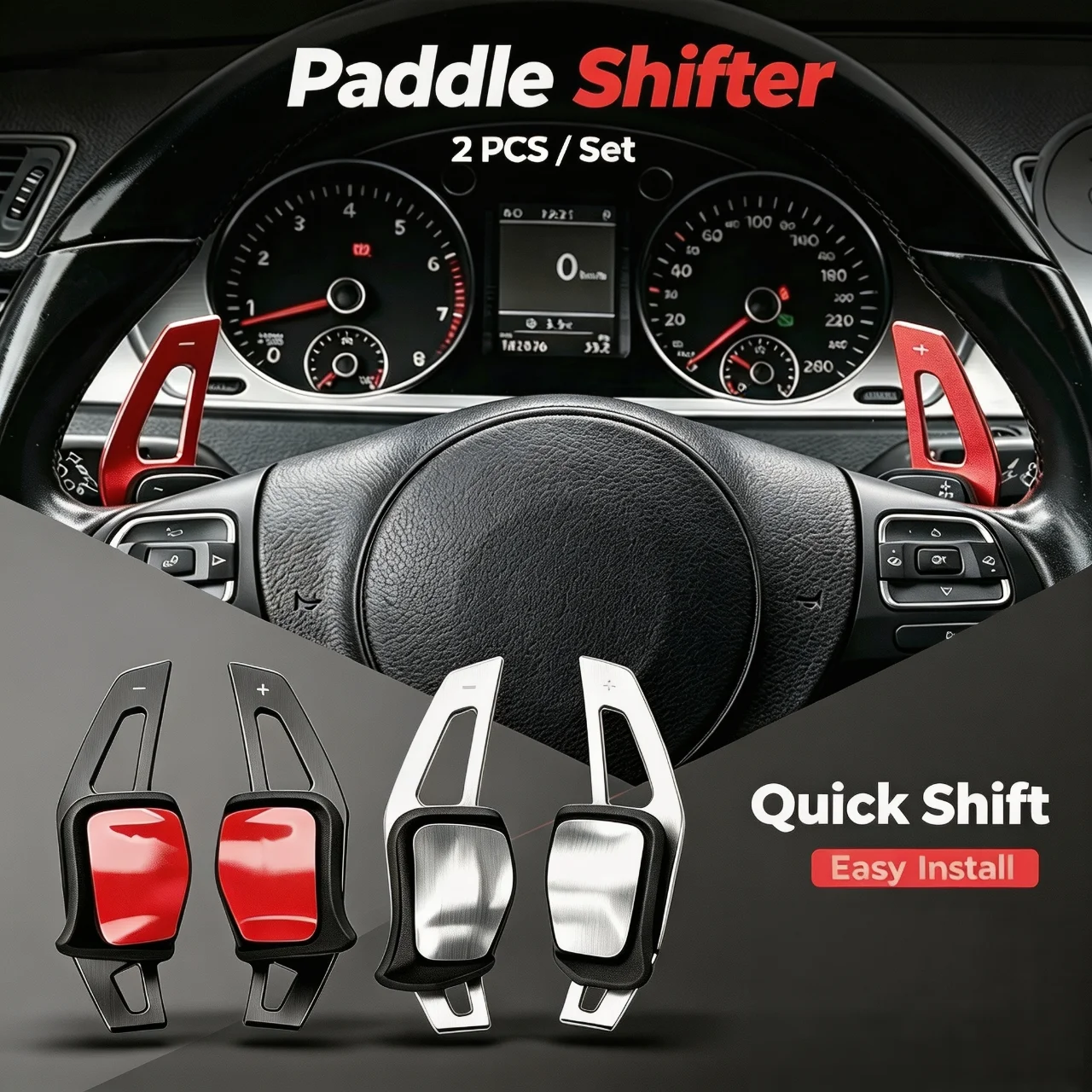 DSG Steering Wheel Paddle Extension Shift Cover For VW Golf 5 6 MK6 GTI R Jetta MK5 Passat B6 B7 CC Polo Sharan Tiguan Seat Leon