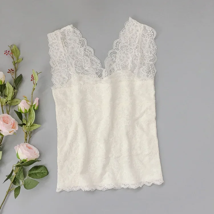 

Новинка 2025: Японский кружевной топ-жилет с V-образным вырезом и волнистым краем для ранней весны