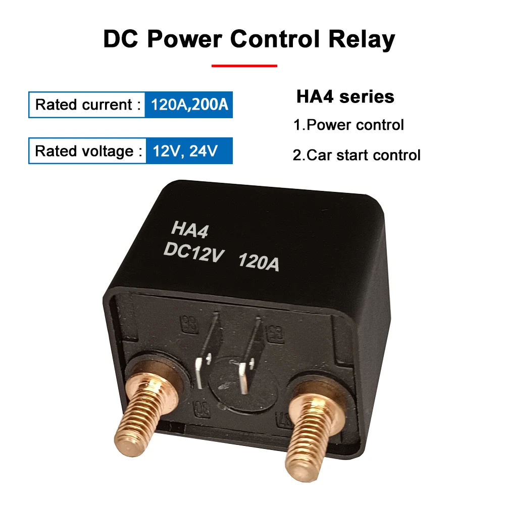 120A 200A DC12V 24V Power Control Relay Car Starting Device