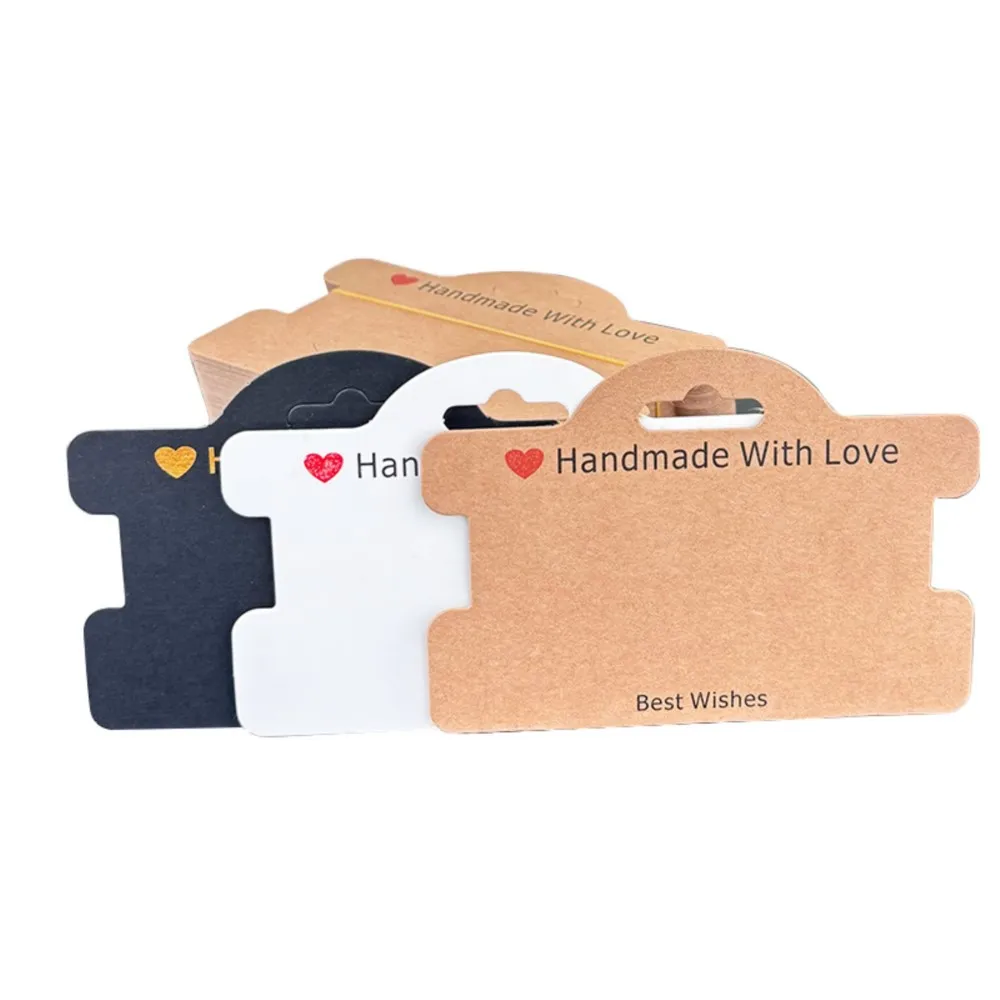50 قطعة مصنوعة يدويًا مع بطاقات عرض سوار الحب علامات مجوهرات لربطات الشعر وقلادة السوار بيع تغليف الأعمال الصغيرة #3