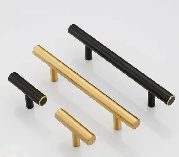 3.75'' 5'' 6.3'' 8.8'' Brass Black Bronze Cabinet Pulls Door Handles Knobs Dresser Pulls Drawer Pull Handle T Bar Knob Hardware