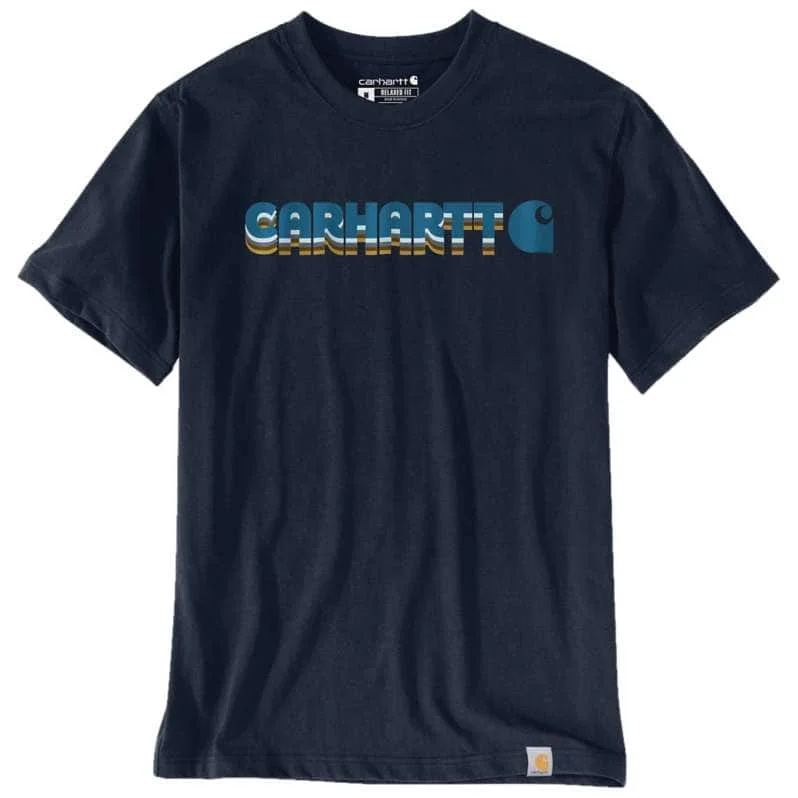 Camiseta Carhartt Irvine Relaxed Layered Logo, Nueva Colección Verano 2026, Camiseta Oversize de Algodón para Hombre y Mujer, Estilo Urbano Y2K