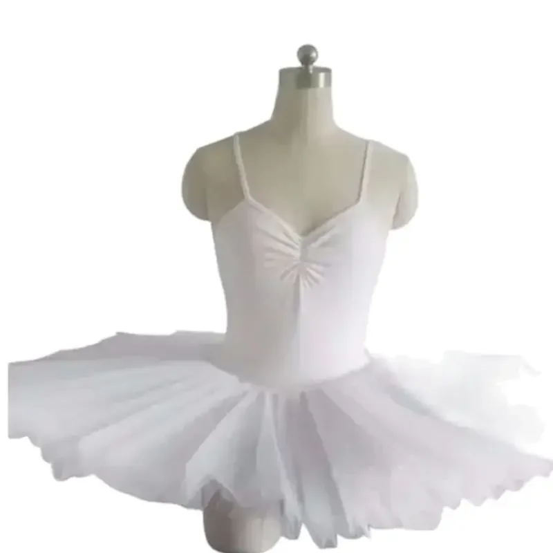 Vestido de ballet de encaje liso para niña