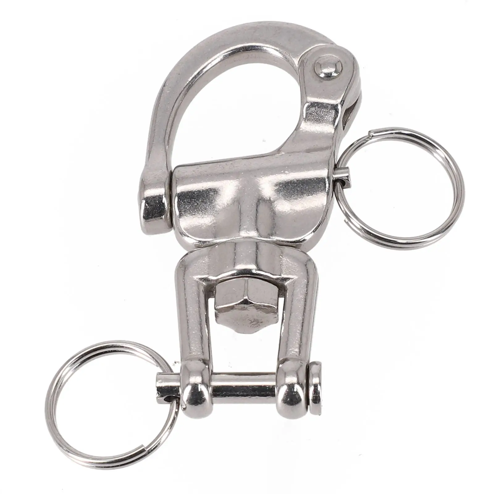 Boat Parts Swivel Shackle Fork Gear Hand Drawn Marine Hardware Rotatable Sailboat Sailing Silver Spare Parts 316 Stainless Steel