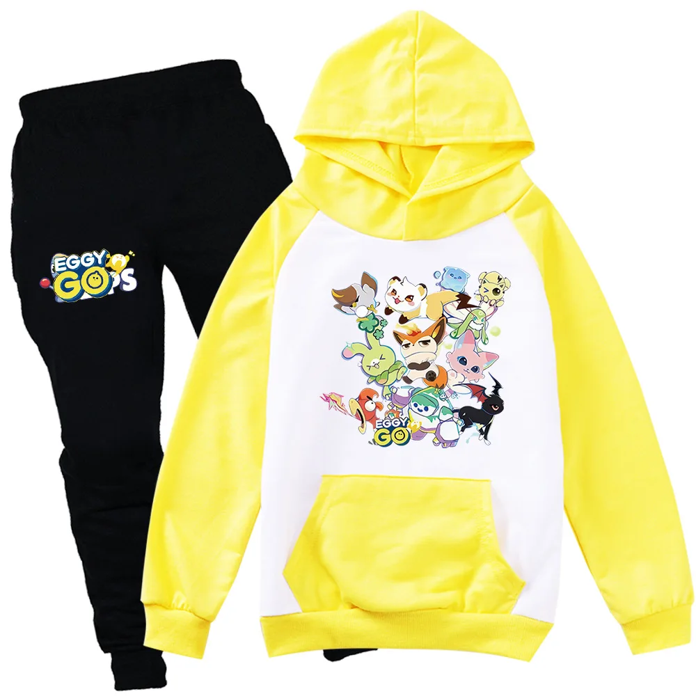 Eggy Go Magic Abby Game Hoodie and Jogging Pants Set for Kids Horror Game Tracksuit for Toddler Girls Outfits Boys Autumn 2Pcs