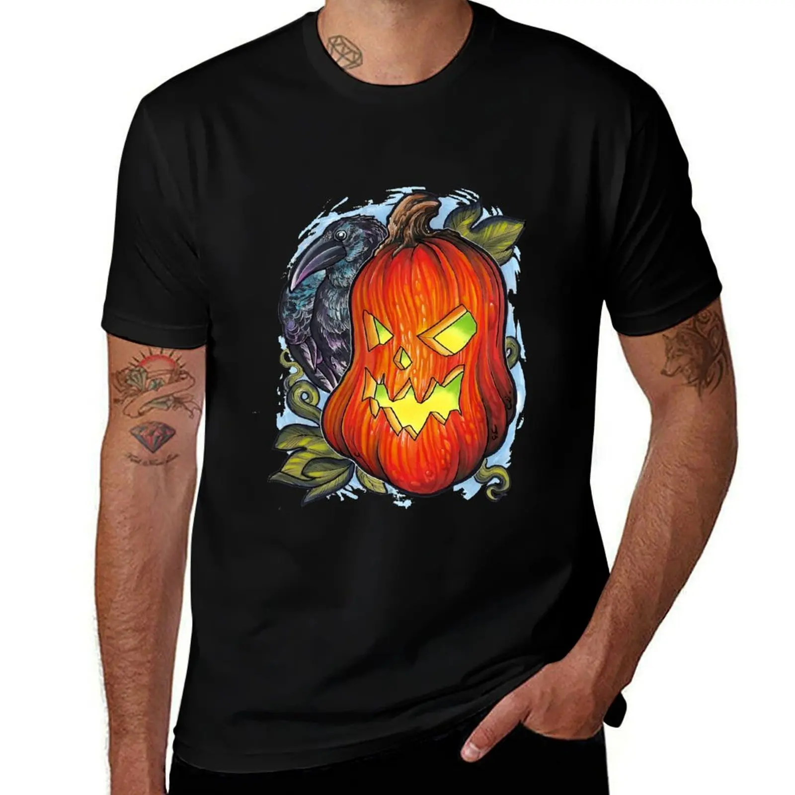 Jack O Lantern T-Shirt Fashion Casual Short Sleeve Top T-Shirt