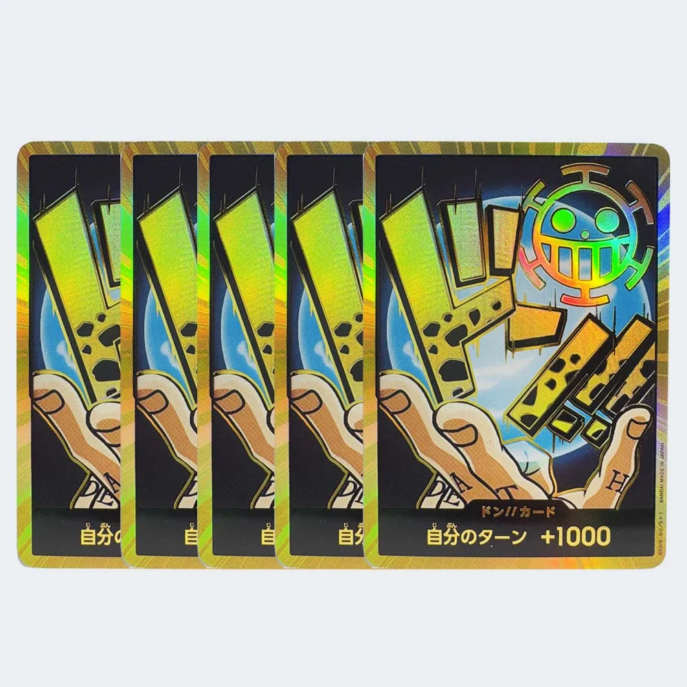5 pezzi in un unico pezzo versione giapponese in oro DON!!! Carte da collezione The Best PRB-01 Zoro Ace FOIL NM Rifrazione Flash Toy Regali