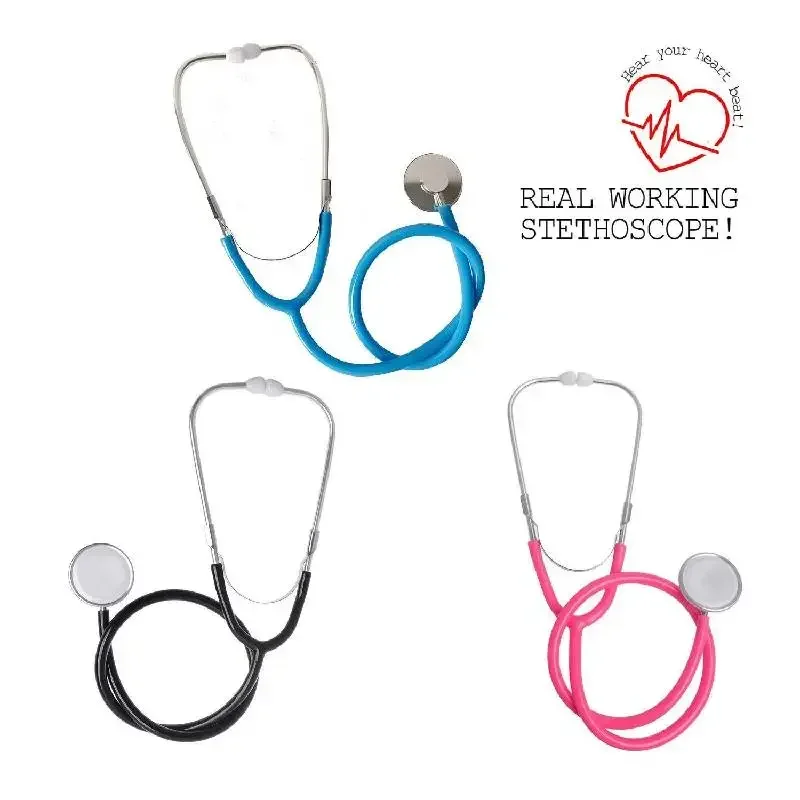 Stethoscope Toy Real Working Stethoscope for Kids Children Role Play Nursing Costume Cute Doctor Medical Pretend Game Accessory