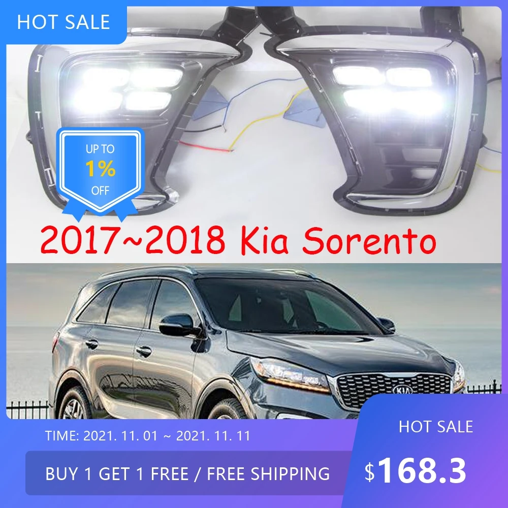 

auto bumper headlight for Kia Sorento daytime light 2017~2018y auto accessories LED headlamp for Kia sorento fog light