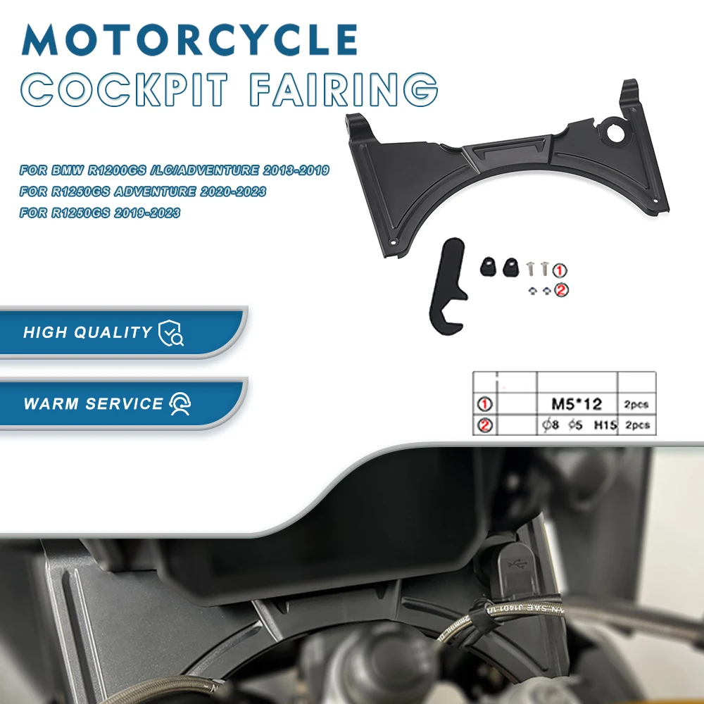 

Motorcycle CNC Cockpit Fairing For BMW R1200GS LC Adv. 2014 2015 2016 2017 2018 2019 Forkshield Updraft Deflector R 1200 GS ADV