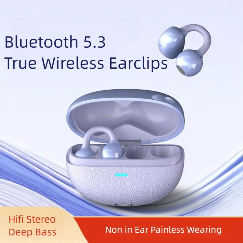 New Private Model Clip-On 5.3 Protocol Deep Bass Over-Ear Non-In-Ear Wireless Bluetooth Earphones