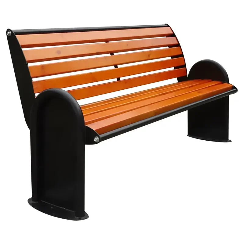 Modern Cast Iron Garden Bench Durable Outdoor Patio Seating Waterproof Eco Friendly Furniture for Entrance Park Gym Yard