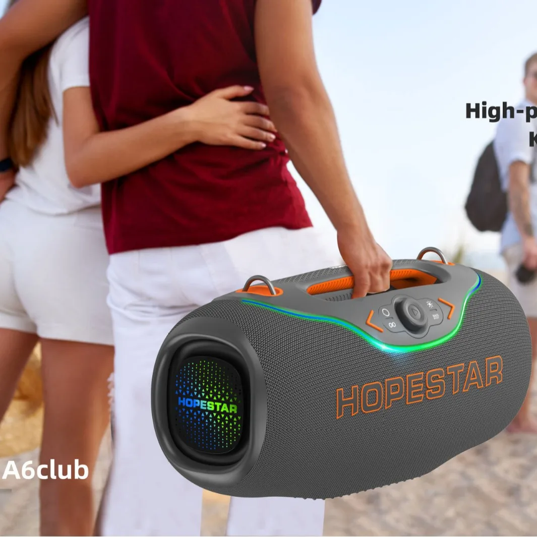 

Hopestar A6Club Portable 200W Heavy Subwoofer Outdoor Boombox for Party Speaker RGB LED Wireless Mic Computer Support
