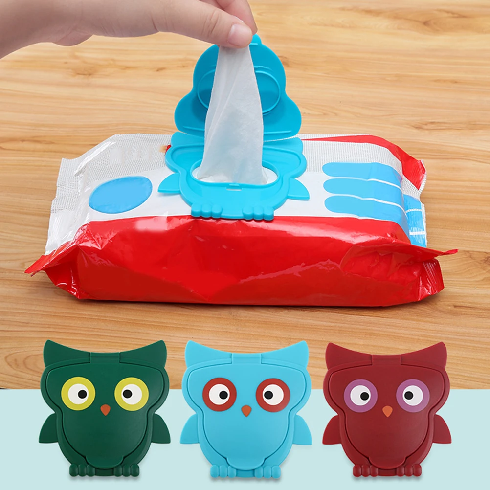 2개입 물티슈 뚜껑 귀여운 만화 캐릭터 재사용 가능한 물티슈 캡 침실 욕실 거실 티슈 액세서리