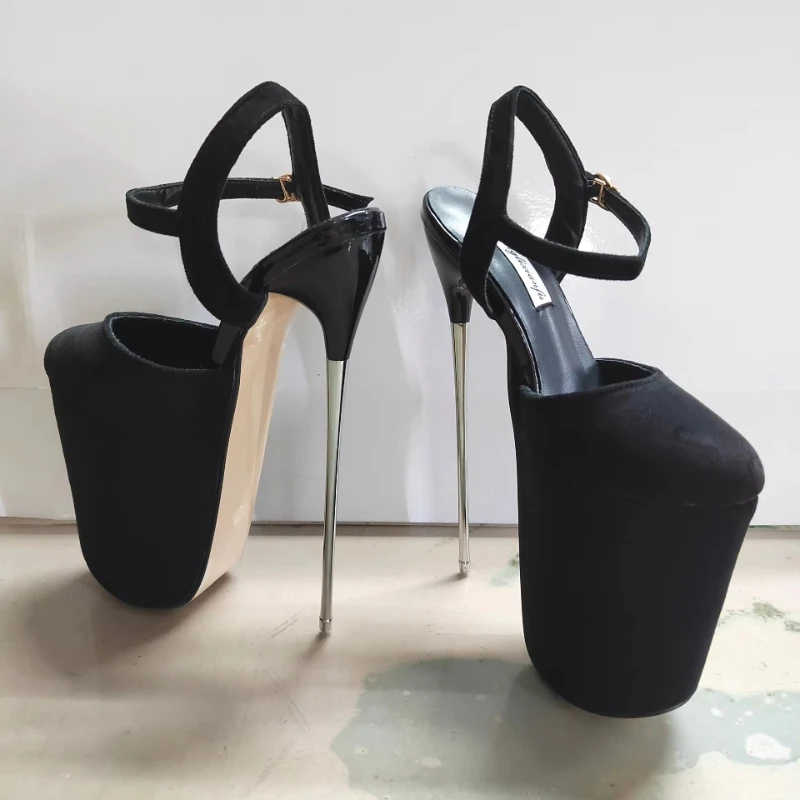 Customized 2027 Gladiator Pole Dance 22cm Super Extreme Thin High Heels Platform Women Pumps Big Size Round Toe Sexy Pumps