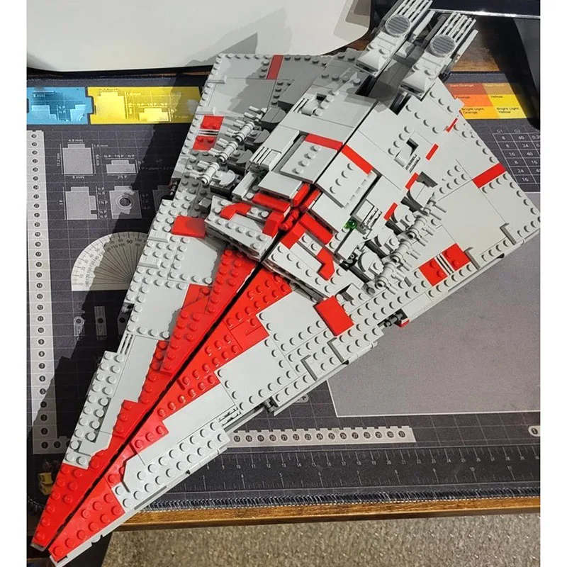 MOC-216116 New Classic Outer Space Starship Building Block Model, 1475 Parts, Boys' Children Birthday Building Toy Gift