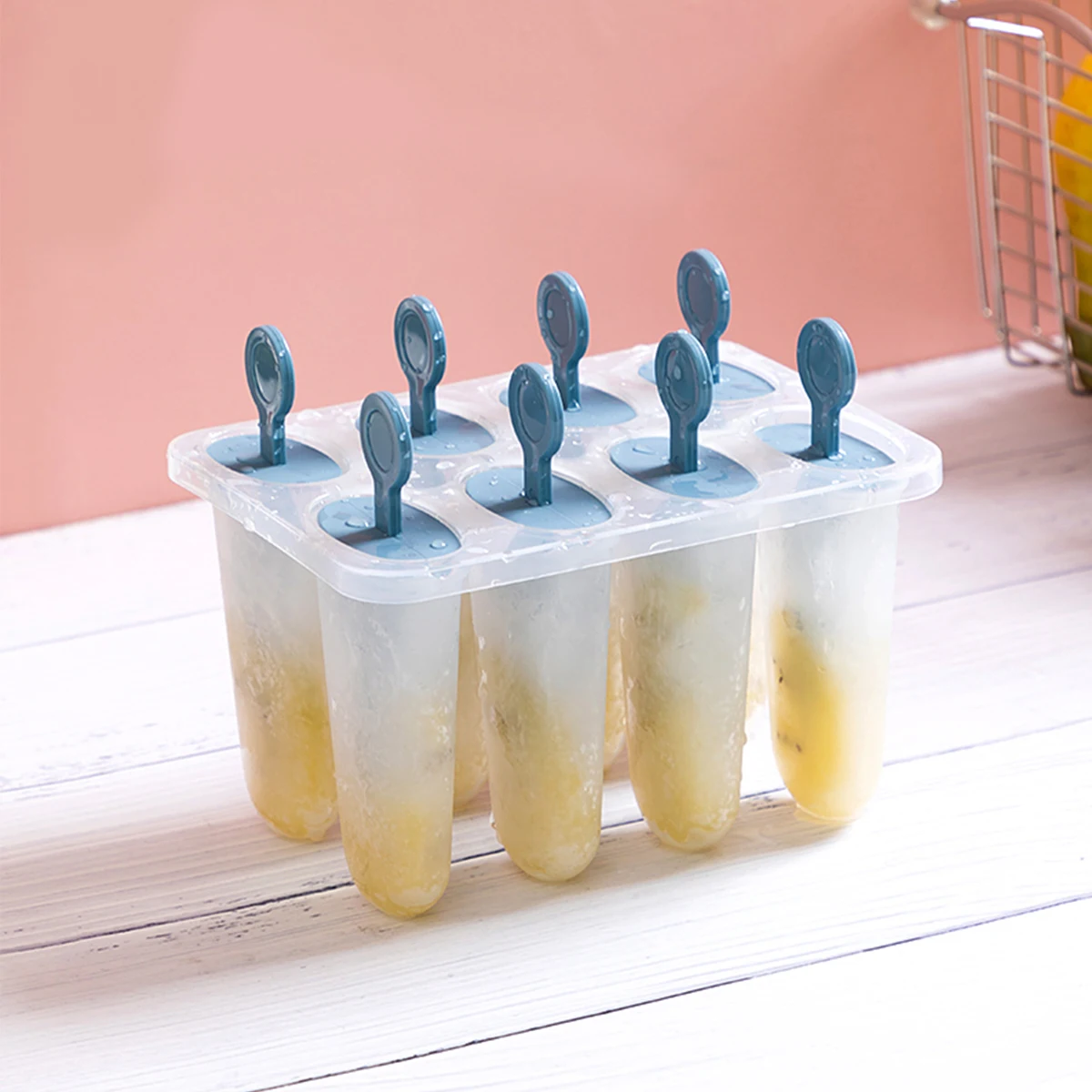 WORTHBUY DIY Ice Cream Molds Reusable Homemade Plastic Ice Popsicle Mold Summer Ice Cube Maker For Children Kitchen Tools