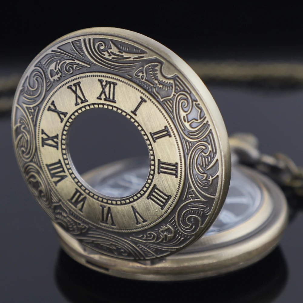 Винтажные карманные часы с римскими цифрами, кварцевые карманные часы для женщин и мужчин с цепочкой, подарки на Рождество и выпускной, день рождения