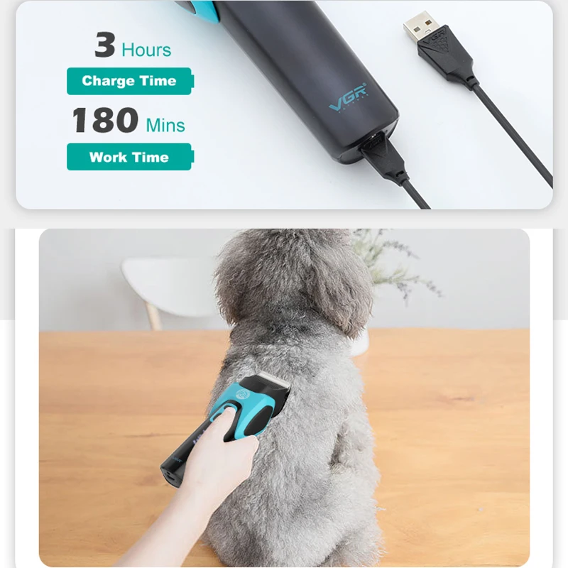 ปัตตาเลี่ยนขนกระต่ายแมวสุนัขชุดโกนขนตัดผมสุนัขปัตตาเลี่ยนตัดผมสุนัขแบบไร้สายชาร์จไฟได้แบบมืออาชีพ