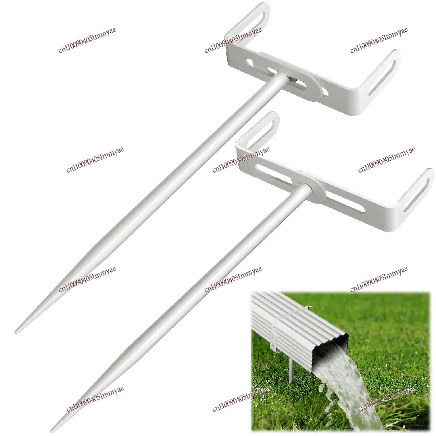 Downspout Bracket Heavy Duty Adjustable Size with Anti-rust Coating Easy To Install, Suitable for Lawns and Gardens