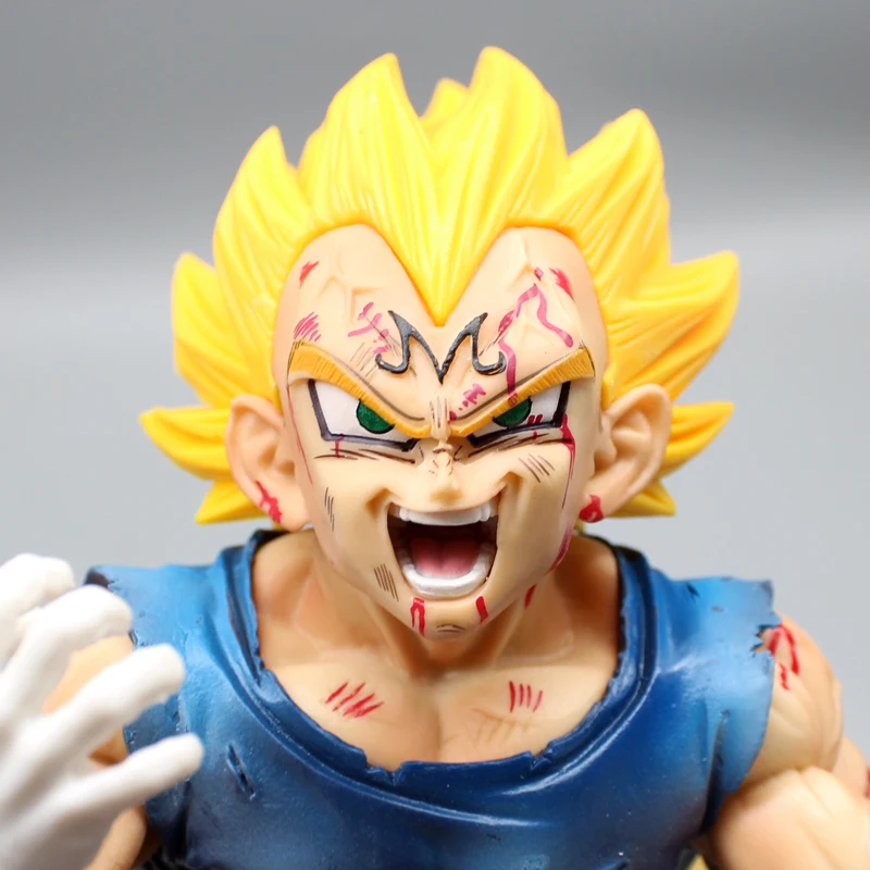 Instock 28cm Dragon Ball Z Anime Figure Majin Vegeta SSJ DBZ GK Statue Pvc Action figure Collection Model Toy for Children Gifts