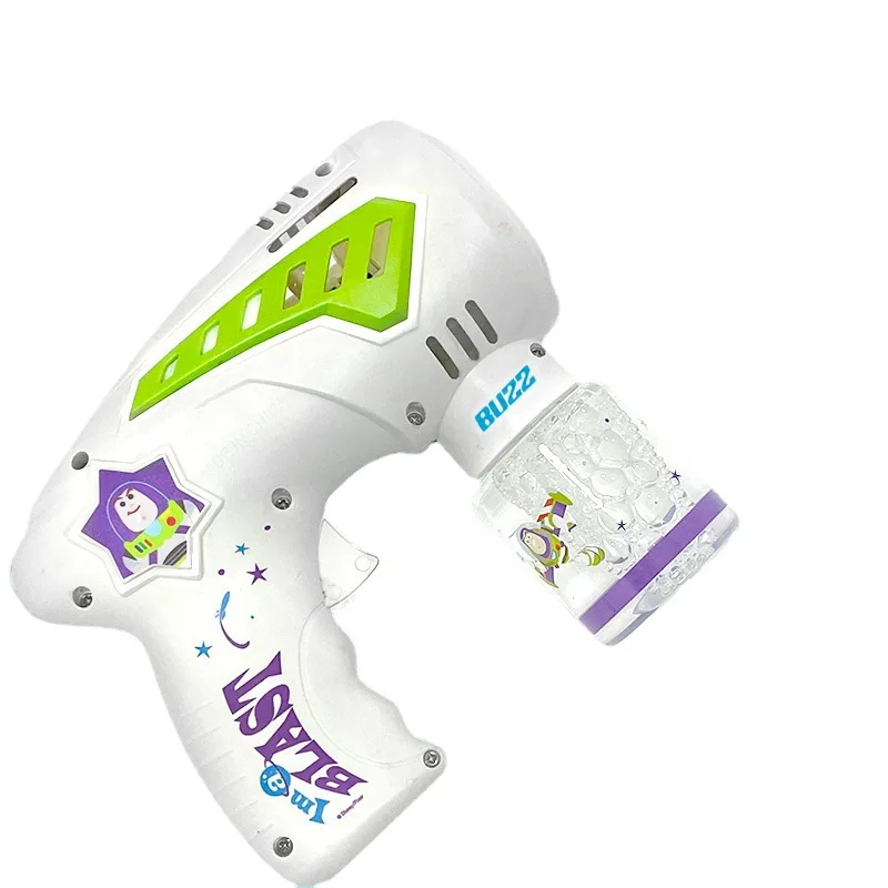 Lotso-pistola de burbujas de Buzz Lightyear, soplador de jabón automático de juguete con luz, juegos de fiesta al aire libre de verano, regalo para niños