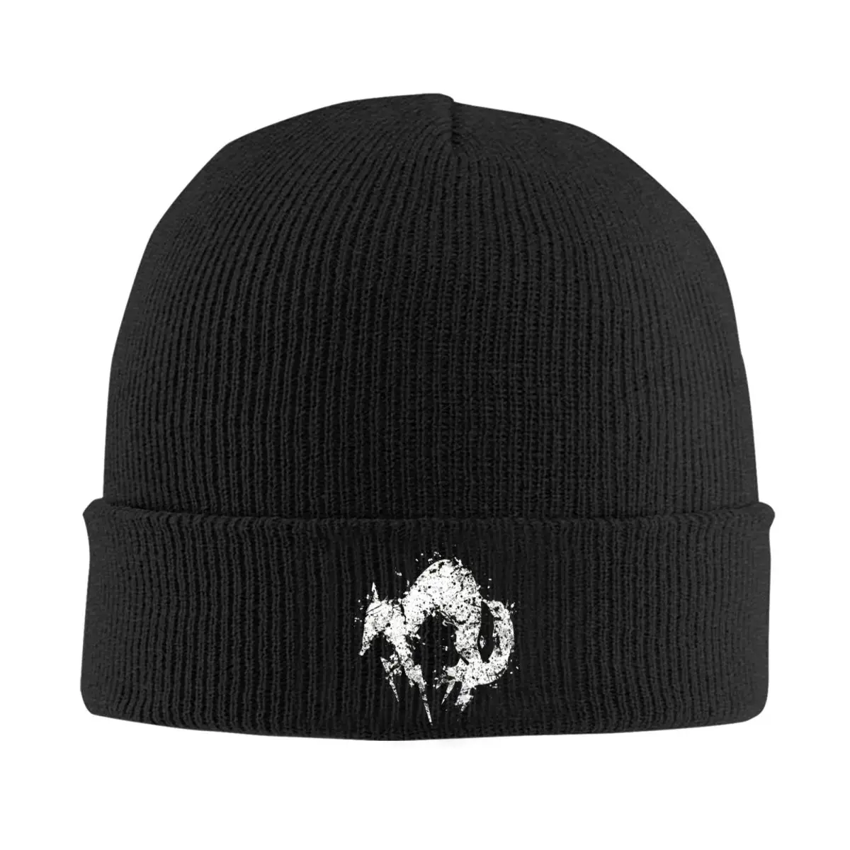 Metal Gear Solid Fox Logo Hat Autumn Winter Beanies Warm Snake MGS1 Game Caps Unisex Acrylic Bonnet