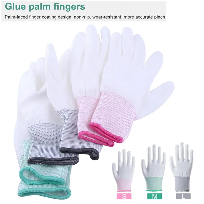 Anti Static Glove Work Gloves Antiskid Glove Safety gloves Clean Gloves PU Coated Finger Gloves Safety Polyurethane Antiskid