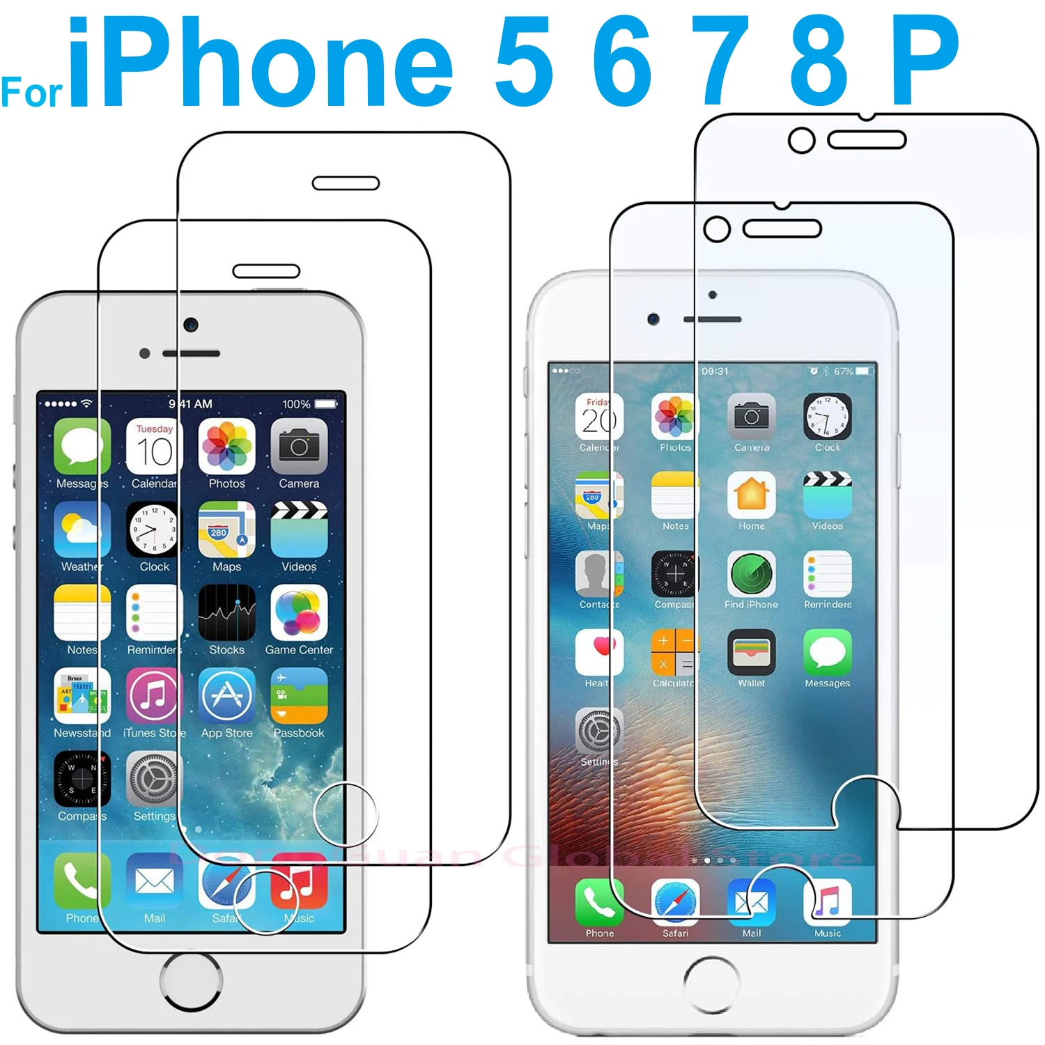 Pellicola Protettiva In Vetro Temperato Per Iphone 5 5S 6 6S 6Plus 6Splus 7 7Plus 8 8Plus SE 2020 2022-image