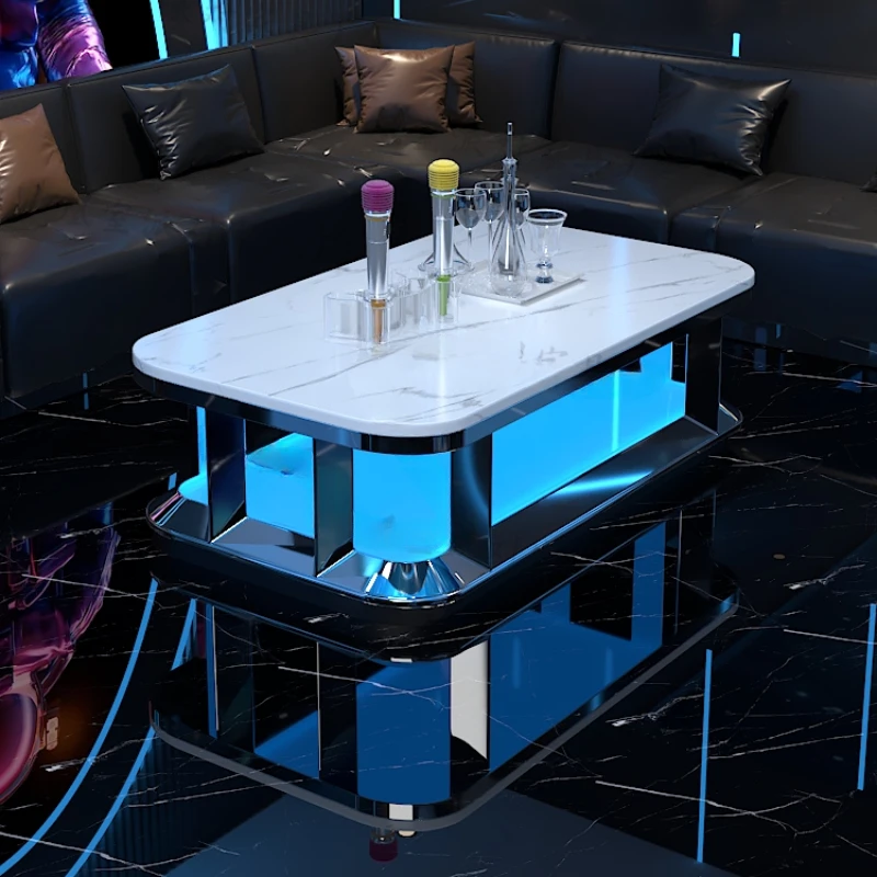 

Bar ktv special coffee table luminous rock light luxury club high-end marble special table karaoke hall