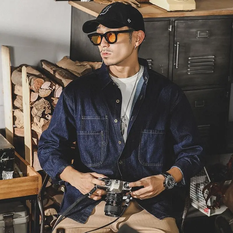 

New Men's Casual Loose irt Autumn Faion Small ence Design Top Casual All-Match Outerwear Stand Fit Long Sve