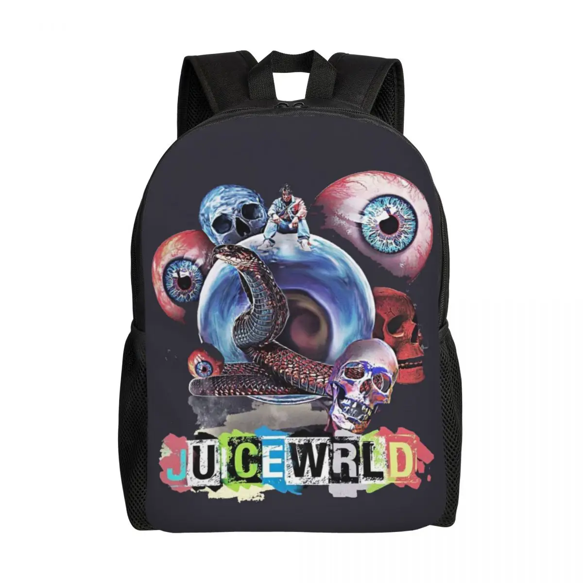 

Custom Pop Rapper Singer J-Juices W-Wrlds Travel Backpack Women Men School Computer Bookbag College Student Daypack Bags