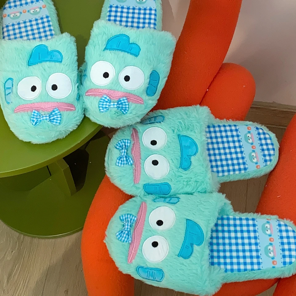 Cartoon Hangyodon Slippers Lovely Japanese Style Indoor Shoes Sanrio Anime Girl Shoes Floor Slippers Warm Spring Autumn Flat