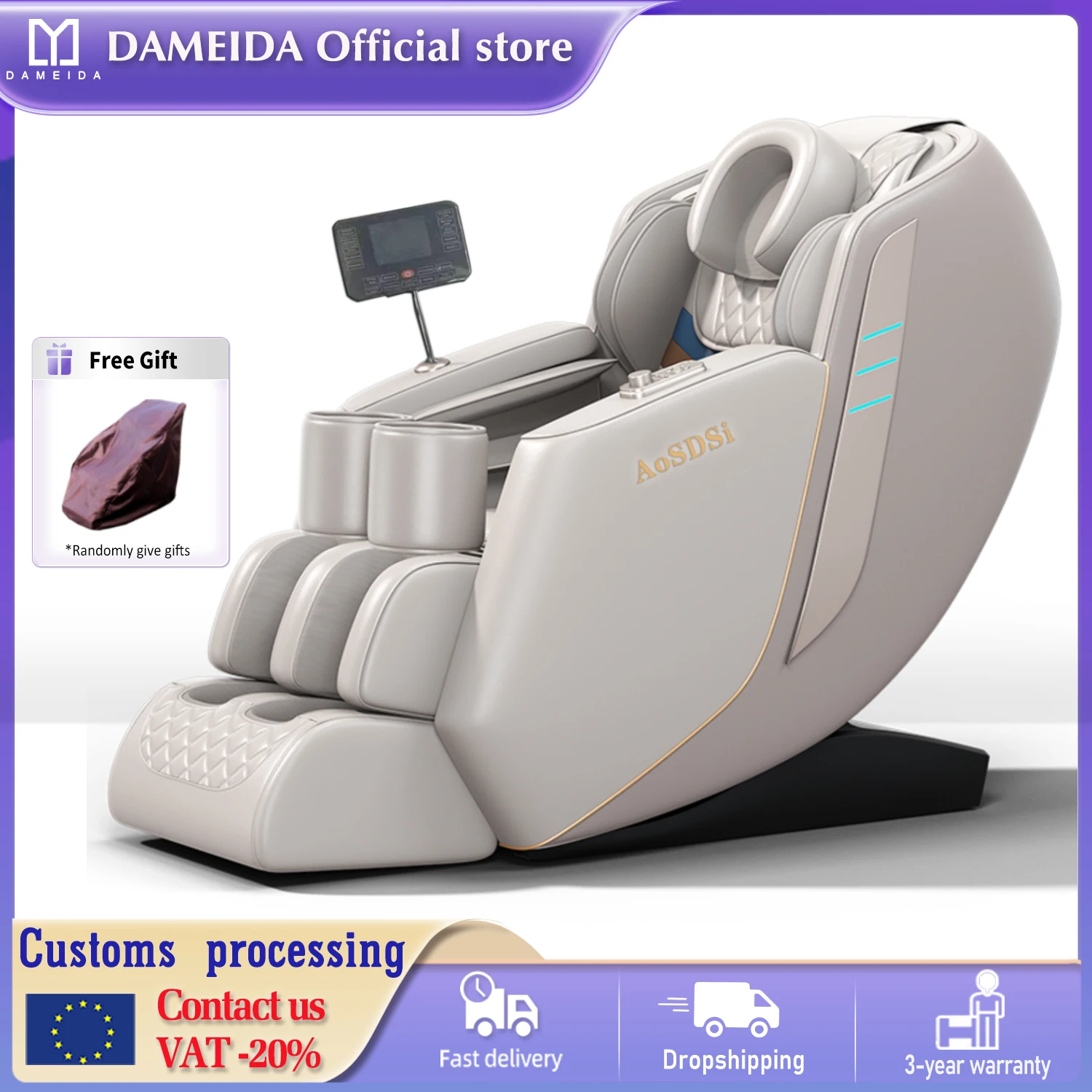 New S-L Guide Rail 4D Automatic Zero-gravity Massage Sofa Multi-function Space Module Bluetooth Music Electric Massage Chair