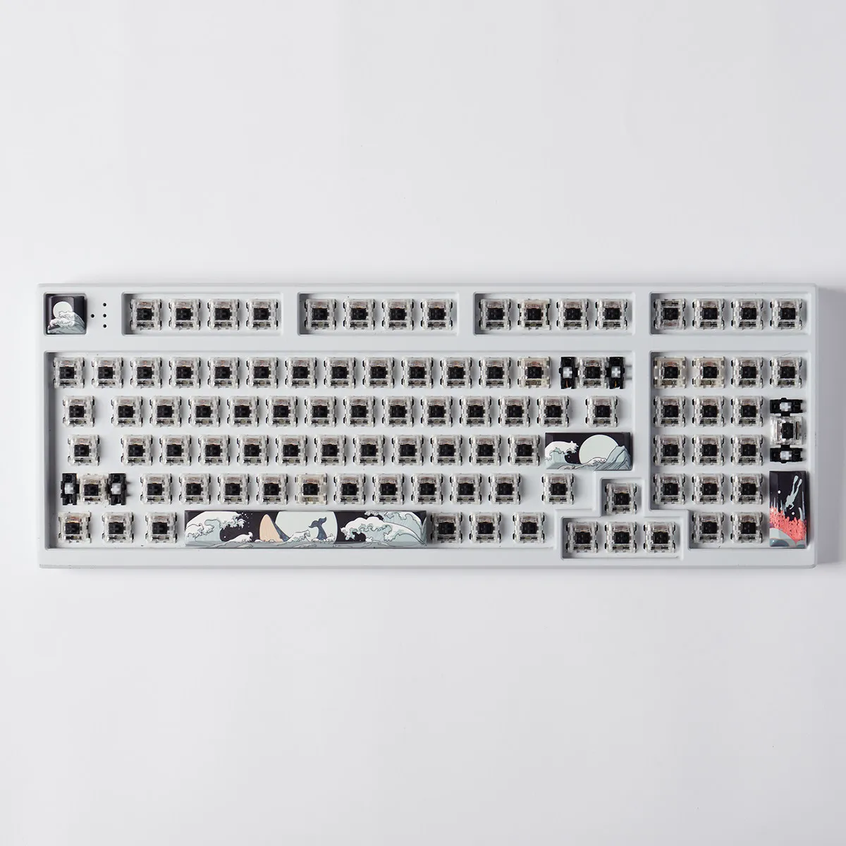 Black Coral Sea Supplementary Personalized Keycap 4 Keys Original Height PBT Five-Sided Sublimation Adapted Mechanical Keyboard